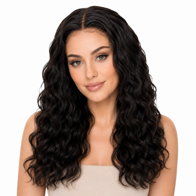 water wave closure wig