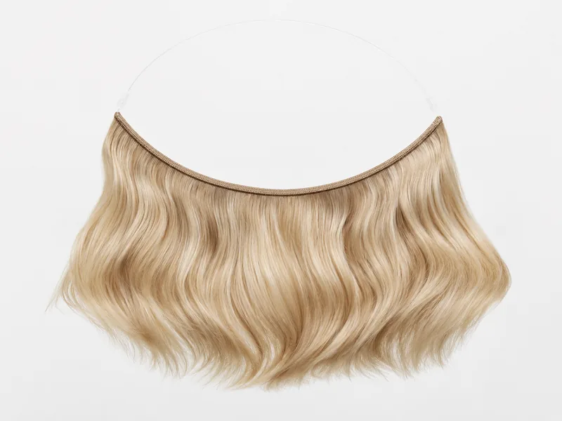 Halo wire hair extension supplied by Alpha Hair Extension, no-commitment temporary volume