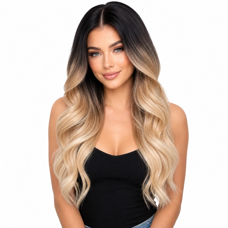black to blonde ombre hair extensions