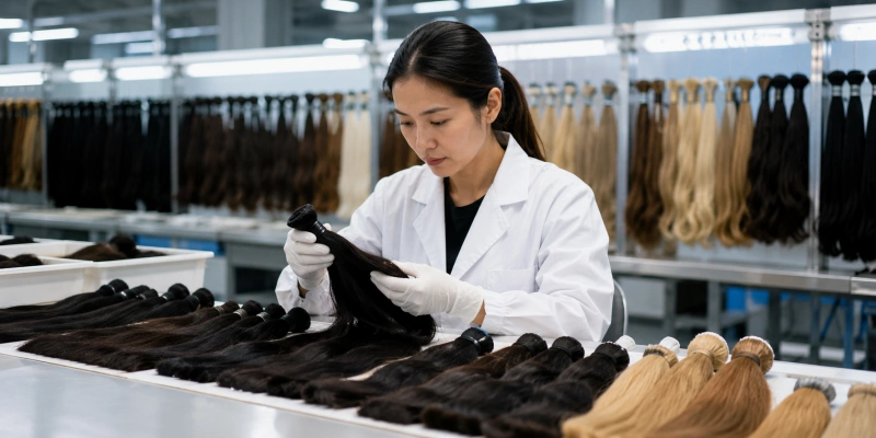 Weft Extension Quality Control Essentials for Bulk Orders 1 hair origin and grade verification