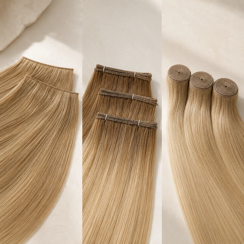 invisible weft vs hand tied vs genius weft