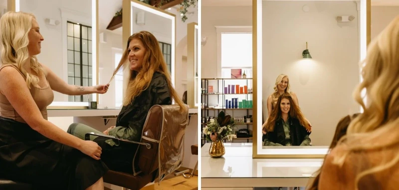 Invisible Bead Extensions Before and After: What Affects Results 2 salon visits and upkeep