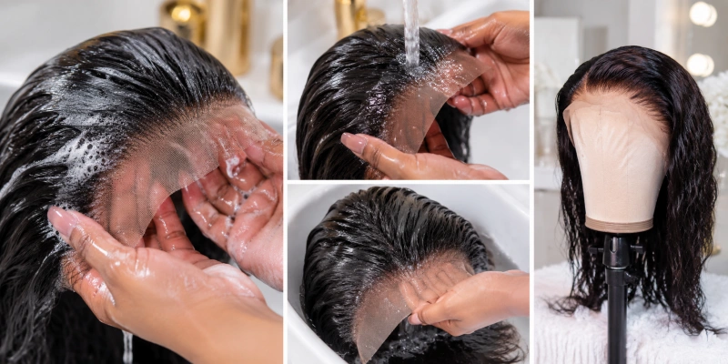 How to Wash a Human Hair Wig: Step-by-Step Guide 3 washing lace wigs