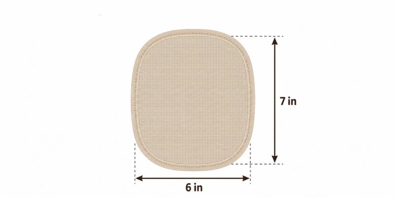 6×7 mono hair topper size