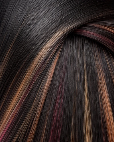 black hair highlights