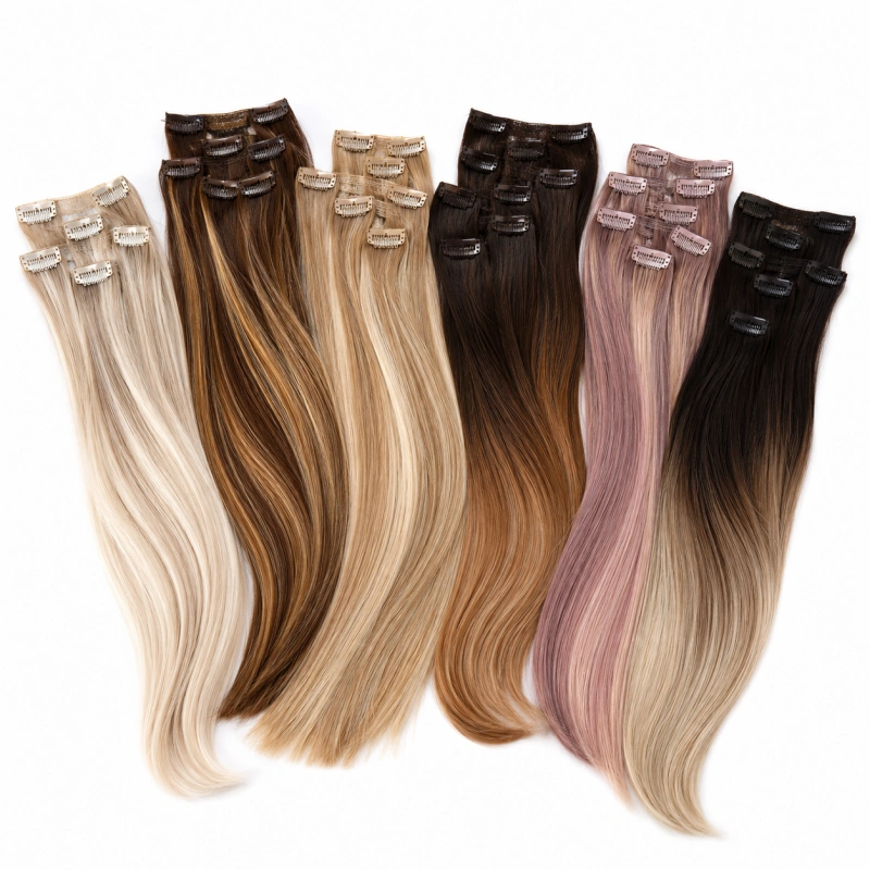 clip in colored hair extensions​