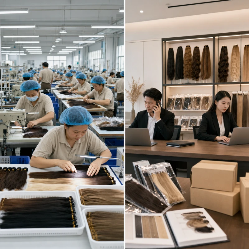 hair extension factory vs trading company