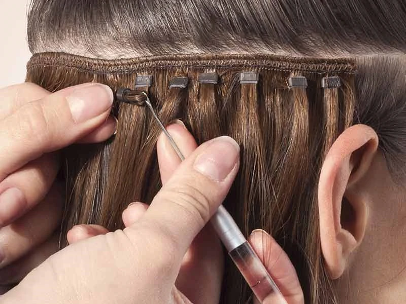 how micro weft extensions are installed