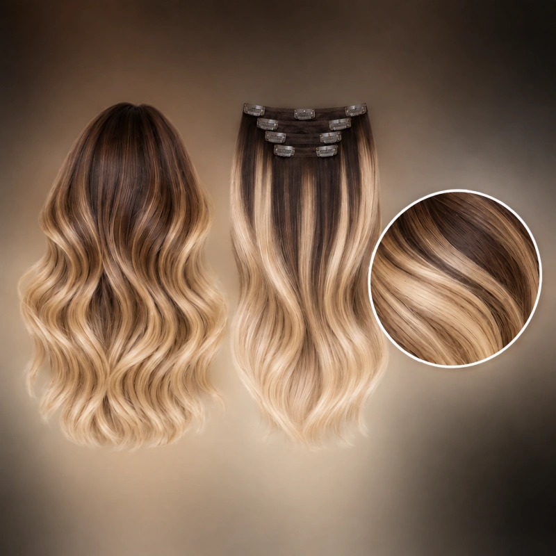 balayage ombre and highlighted blends