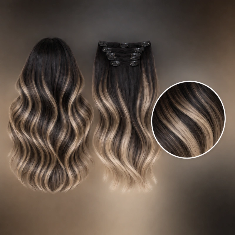 black based balayage