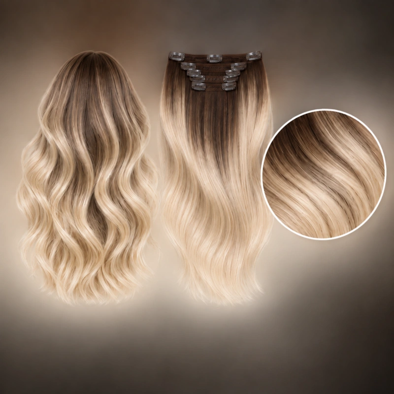 blonde and ash blonde balayage