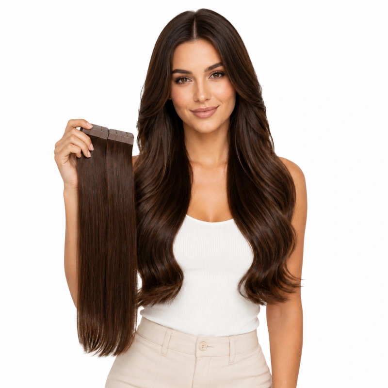 chocolate brown tape ins