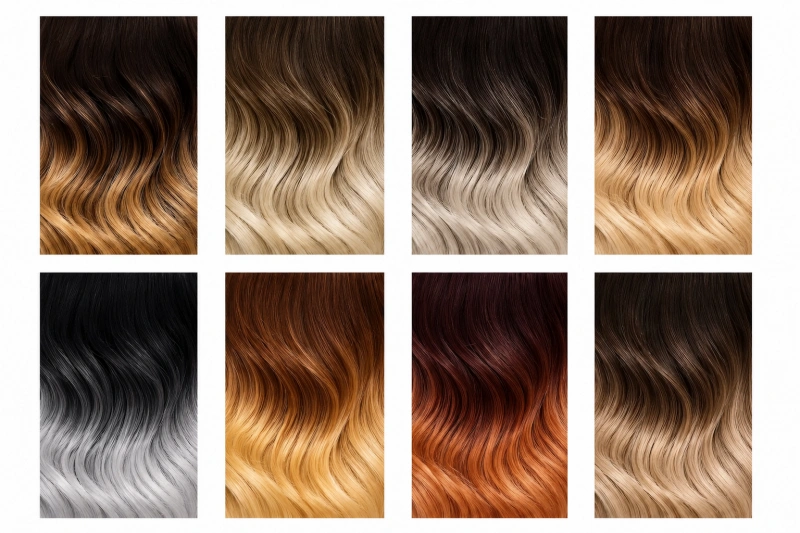 custom ombre colors built from root to ends