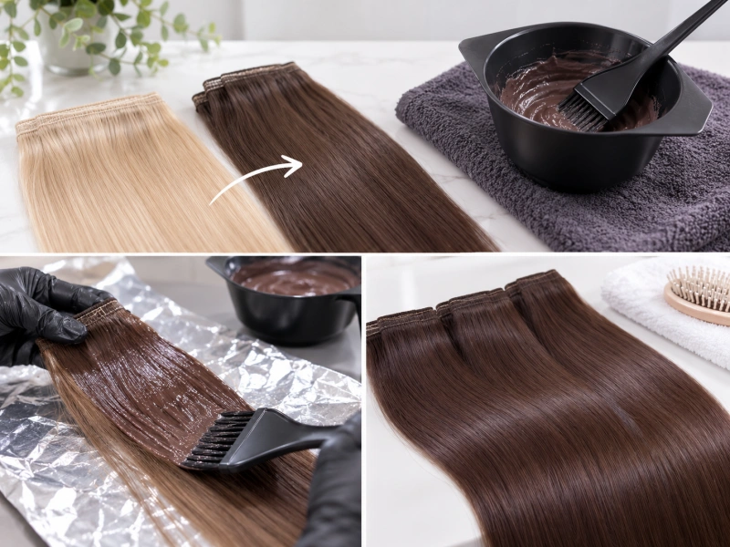 How to Dye Hair Extensions at Home: Step-by-Step Guide 3 dyeing hair extensions darker
