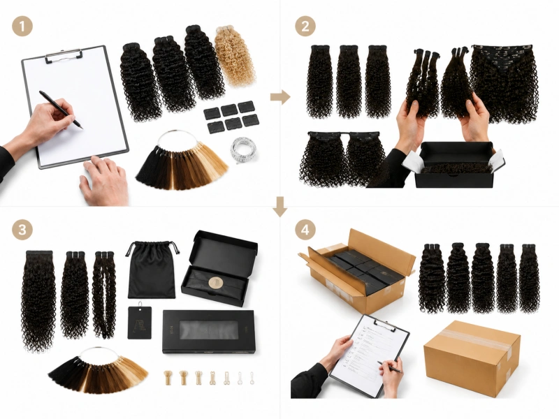 how to start a curly hair extension order