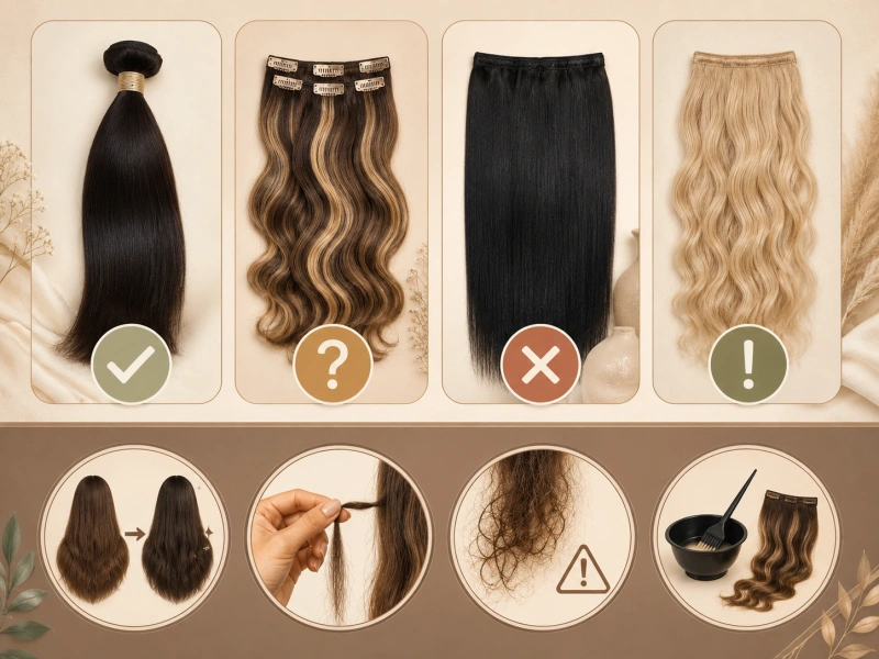 How to Dye Hair Extensions at Home: Step-by-Step Guide 2 human and synthetic hair extensions comparison
