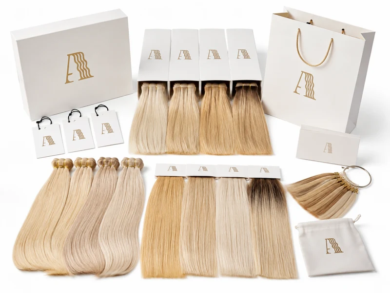 oem odm and private label for blonde weft lines