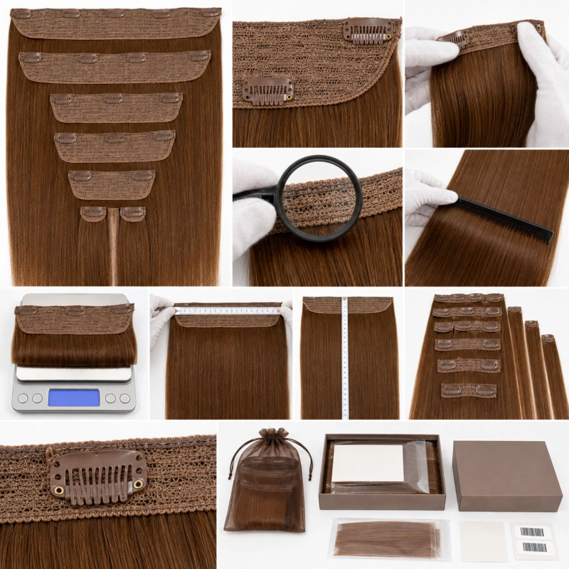 quality control for stitched lace clip in sets