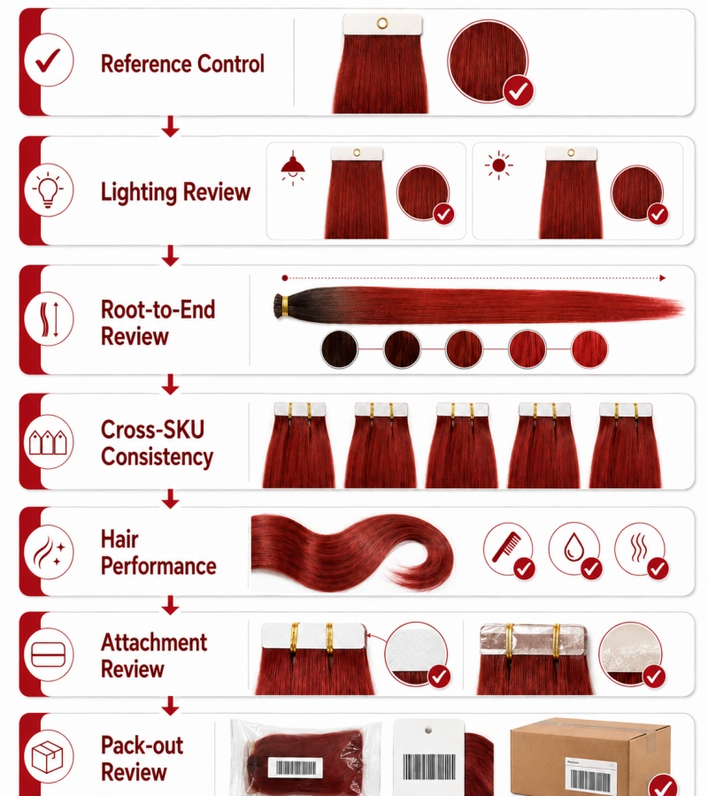 red color qc and batch repeatability