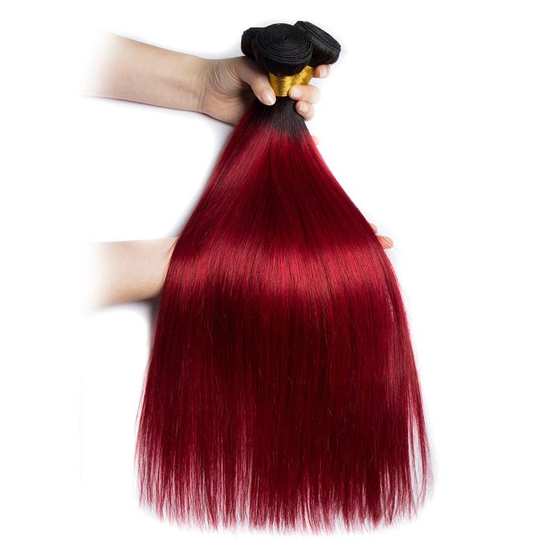 red ombre weft hair extensions