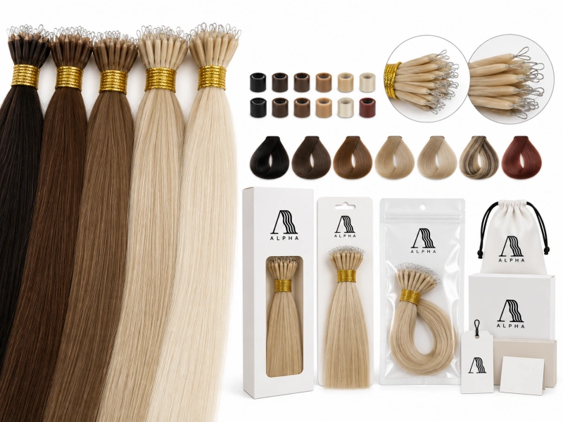 custom nano ring hair extensions for private label programs